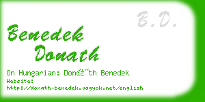 benedek donath business card